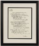 John Lennon "Lucy in the Sky with Diamonds" Handwritten Lyrics Artwork Limited Edition Silkscreen Print