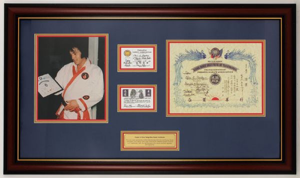 Elvis Presley Kang Rhee Karate Certificate and Membership Card Reproductions