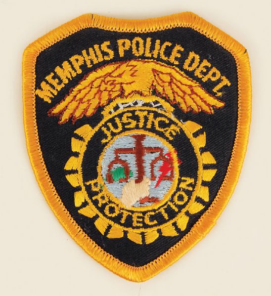 Elvis Presleys Memphis Police Department Cloth Badge