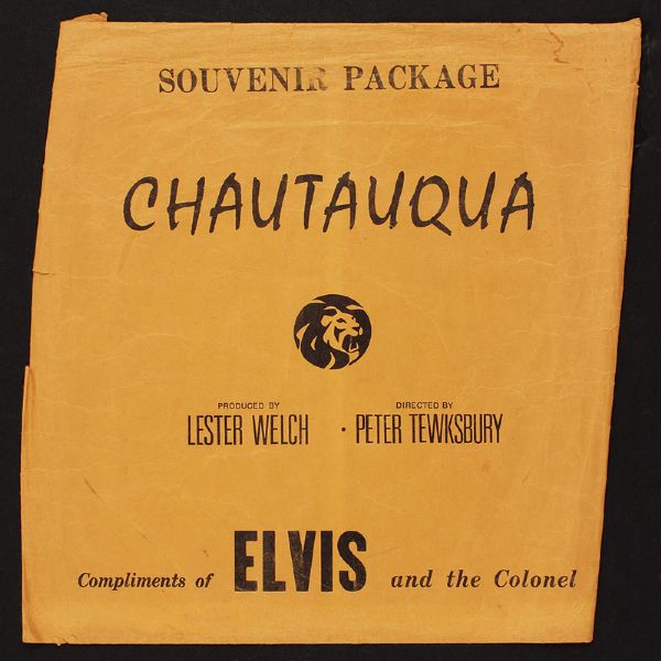 Elvis Presley Original "Chautauqua" Souvenir Package Envelope