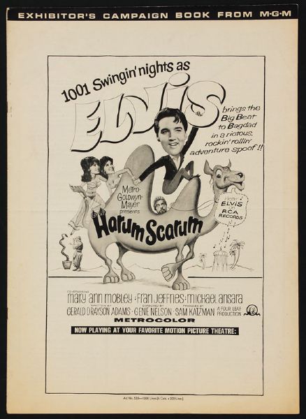 Elvis Presley Original "Harum Scarum" MGM Exhibitors Campaign Book