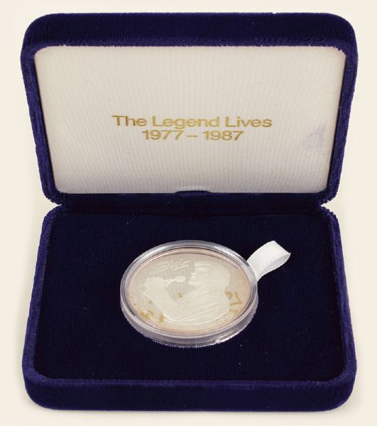 Elvis Presley Silver "The Man, The Music, The Legend" Fine Silver Commemorative Coin