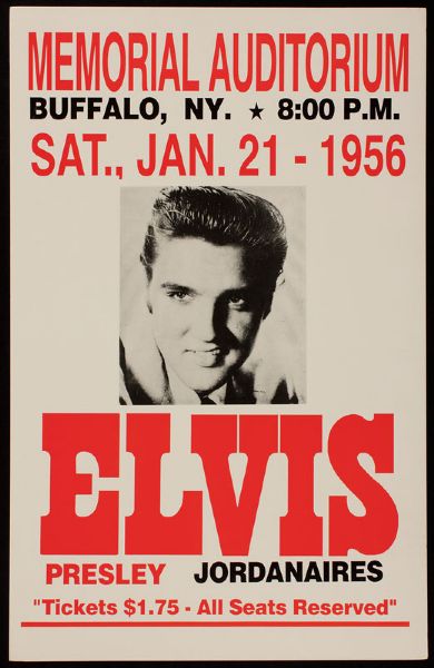 Elvis Presley Memorial Auditorium Reproduction Concert Poster