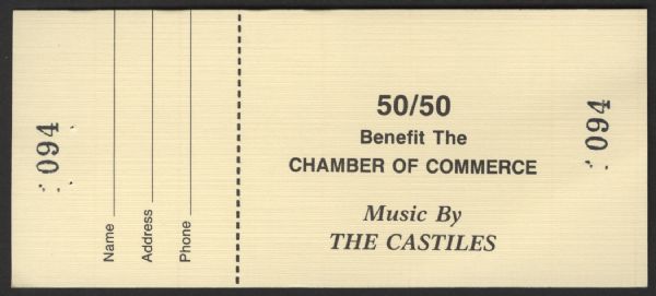 Castiles Original Concert Ticket