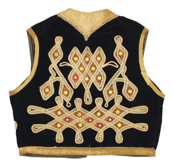 Jimi Hendrix Owned & Worn Embroidered Black Velvet Vest 
