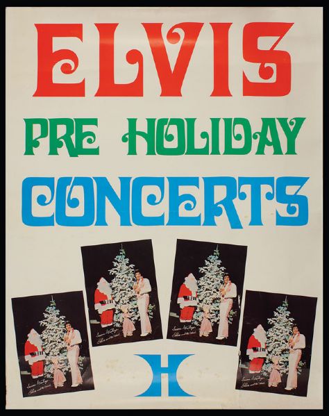 Elvis Presley 1975 Original Las Vegas Hilton Concert Poster
