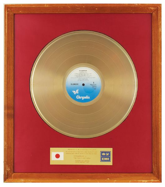 Blondie "Autoamerican" Original Gold Album Award