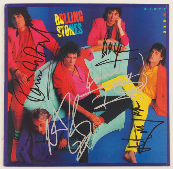Rolling Stones Signed "Dirty Work" Album