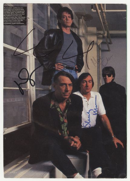 Velvet Underground Signed Magazine Page