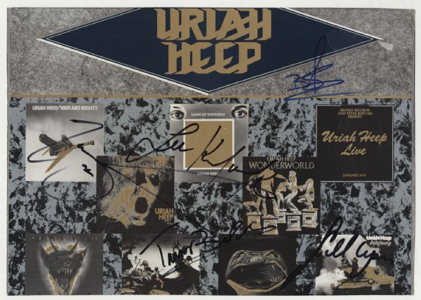 Uriah Heep Signed Promotional Card