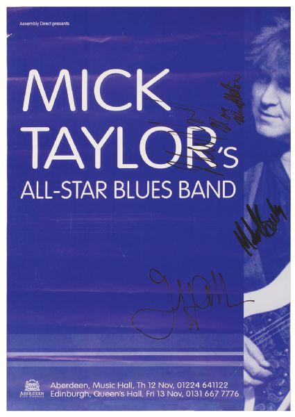 Mick Taylors All-Star Blues Band Signed Poster