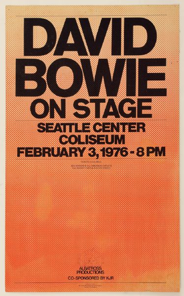 David Bowie Original 1976 Concert Poster