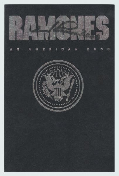 Joey Ramone Signed "Ramones, An American Band" Book