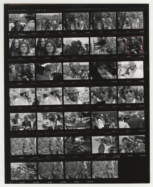 Cold Water Original Jim Marshall Stamped Contact Sheet