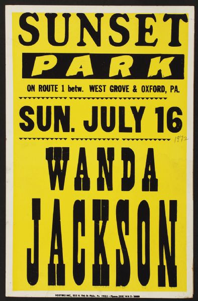 Wanda Jackson Original Concert Poster