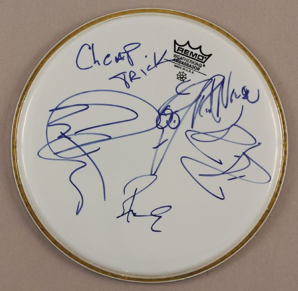 Cheap Trick Signed Drum Head
