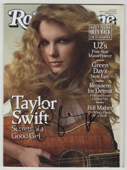 Taylor Swift Signed Rolling Stone Magazine