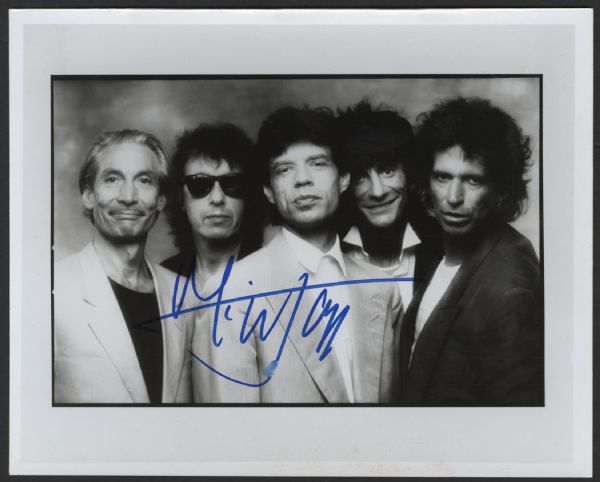 Mick Jagger Signed Photograph