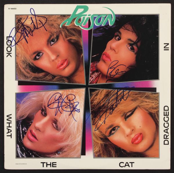 Poison Signed "Look What the Cat Dragged In" Album