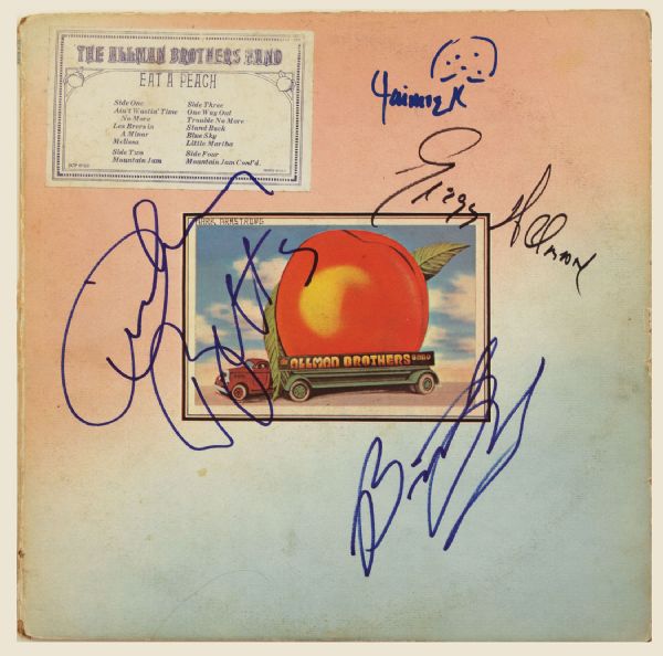 Allman Brothers Band Signed "Eat A Peach" Album