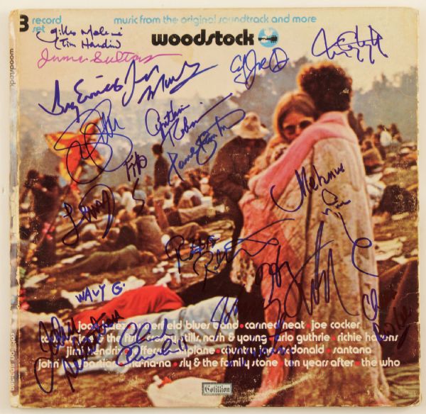 Woodstock 1969 Album Signed by 19 Performers