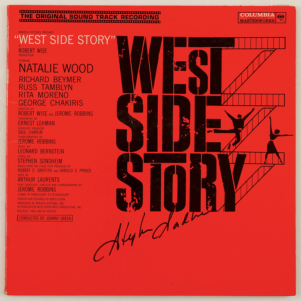 Lot Detail Stephen Sondheim Signed West Side Story Original Movie Sound Track Album