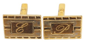 Elvis Presley Owned & Worn "E.P." Cuff Links