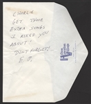 Elvis Presley Handwritten & Signed Note to Charlie Hodge