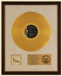 The Ventures "Golden Greats" Original RIAA White Matte Gold LP Record Album Award Presented to Drummer Mel Taylor