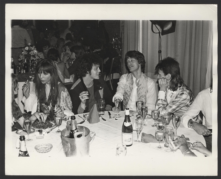 Mick Jagger and David Bowie Original Stamped Photograph