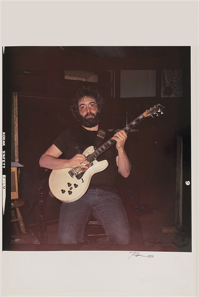 Jerry Garcia Original Roberto Rabanne Twice Signed Photograph