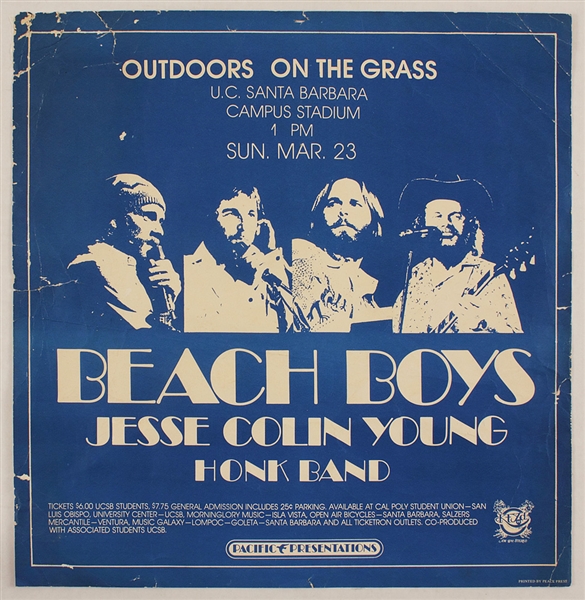 Beach Boys Original 1975 Concert Poster