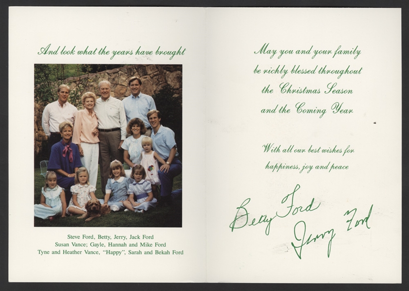 Sammy Davis Jr.s President Ford Original Family Holiday Card