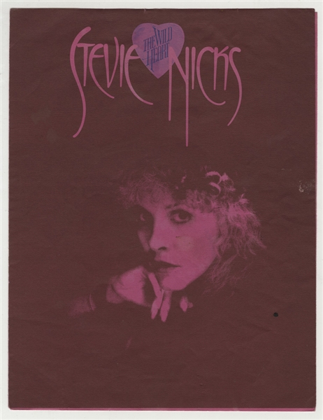 Stevie Nicks Original "Wild Heart" Tour Program From the Herbert Worthington Estate