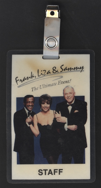 Sammy Davis, Jr.s Personal "Frank, Liza & Sammy" Ultimate Concert Laminate
