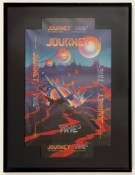 Journey Original Final Proof Artwork for Their "Time 3" Boxed Set Signed by Steve Perry