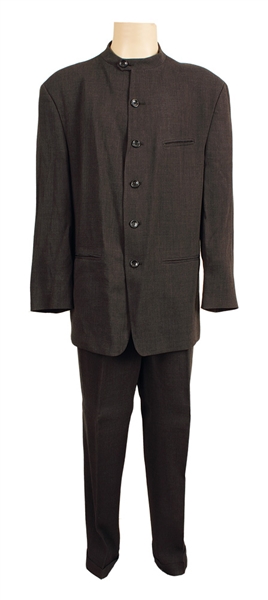 Jermaine Jackson Owned & Worn Grey Collarless Suit