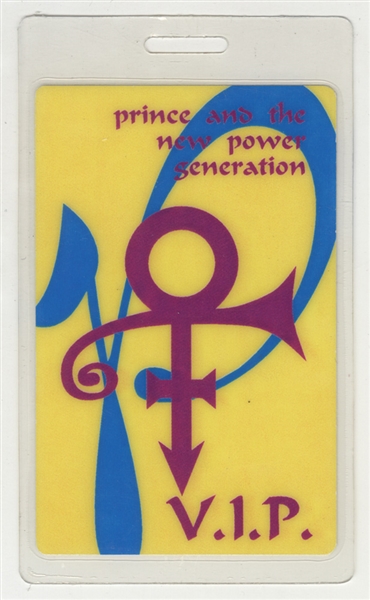 Prince and The New Power Generation Original VIP Concert Laminate Owned by Band Member