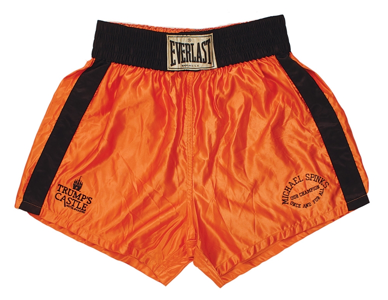 Mike Spinks Owned & Worn Trumps Castle Sparring Shorts