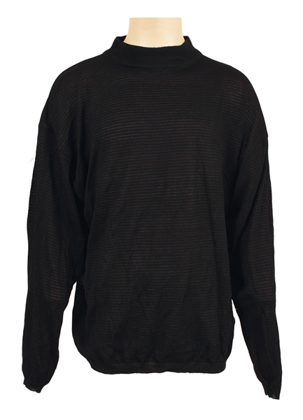 Michael Jackson Owned & Worn Black Long Sleeved Sweater