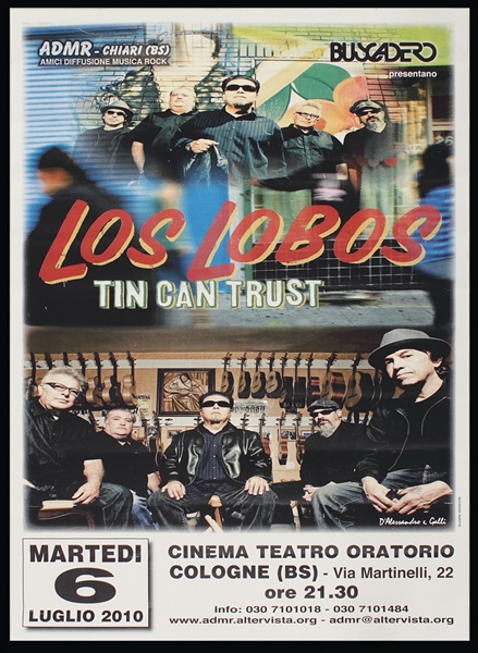 Los Lobos Original 2010 Italian Concert Poster