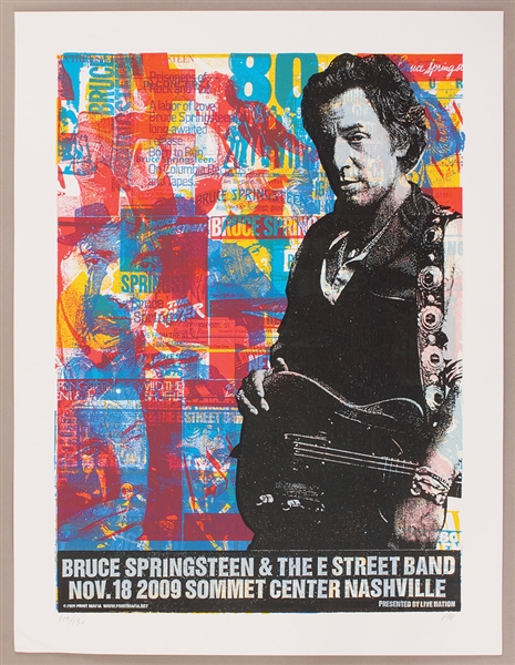 Bruce Springsteen & The E Street Band Original Limited Edition Concert Poster Lithograph Signed and Numbered by the Artist