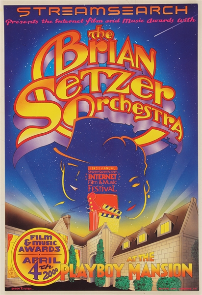 Brian Setzer Orchestra Original Playboy Mansion Concert Poster