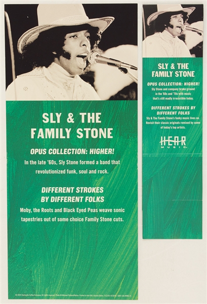 Sly & The Family Stone "Opus Collection: Higher" Original Promotional Poster From Sly Stones Personal Collection