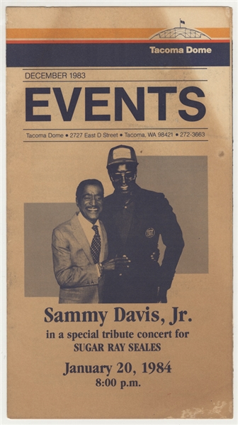 Sammy Davis, Jr. Owned Tacoma Dome Events Booklet Featuring His Tribute to Sugar Ray Seales