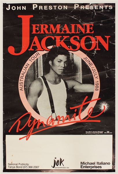 Jermaine Jackson Original Australian Tour Concert Poster