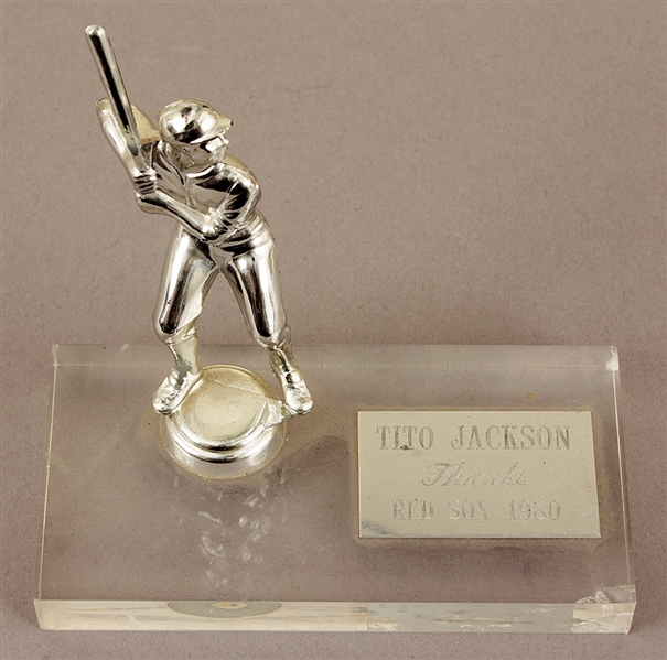 Tito Jackson 1980 Red Sox Little League Award