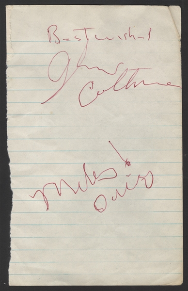 Miles Davis & John Coltrane Signatures