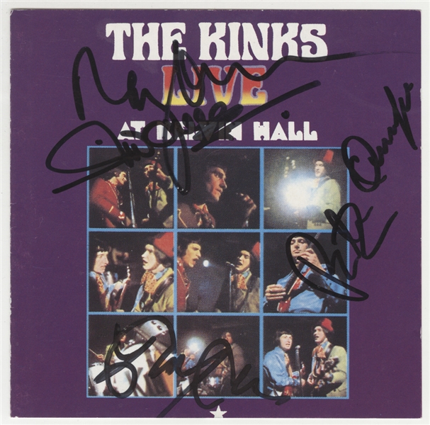 The Kinks Signed "Live at Kelvin Hall" CD Insert