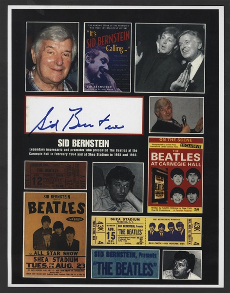 Beatles Promoter Sid Bernstein Signed Collage Photograph